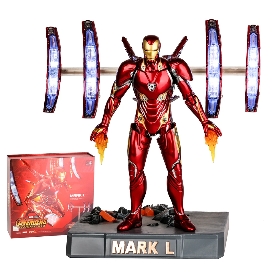

ZD Original Iron Man MK50 Platform Light LED Figurine Collection Action Figure Model Toy Gift