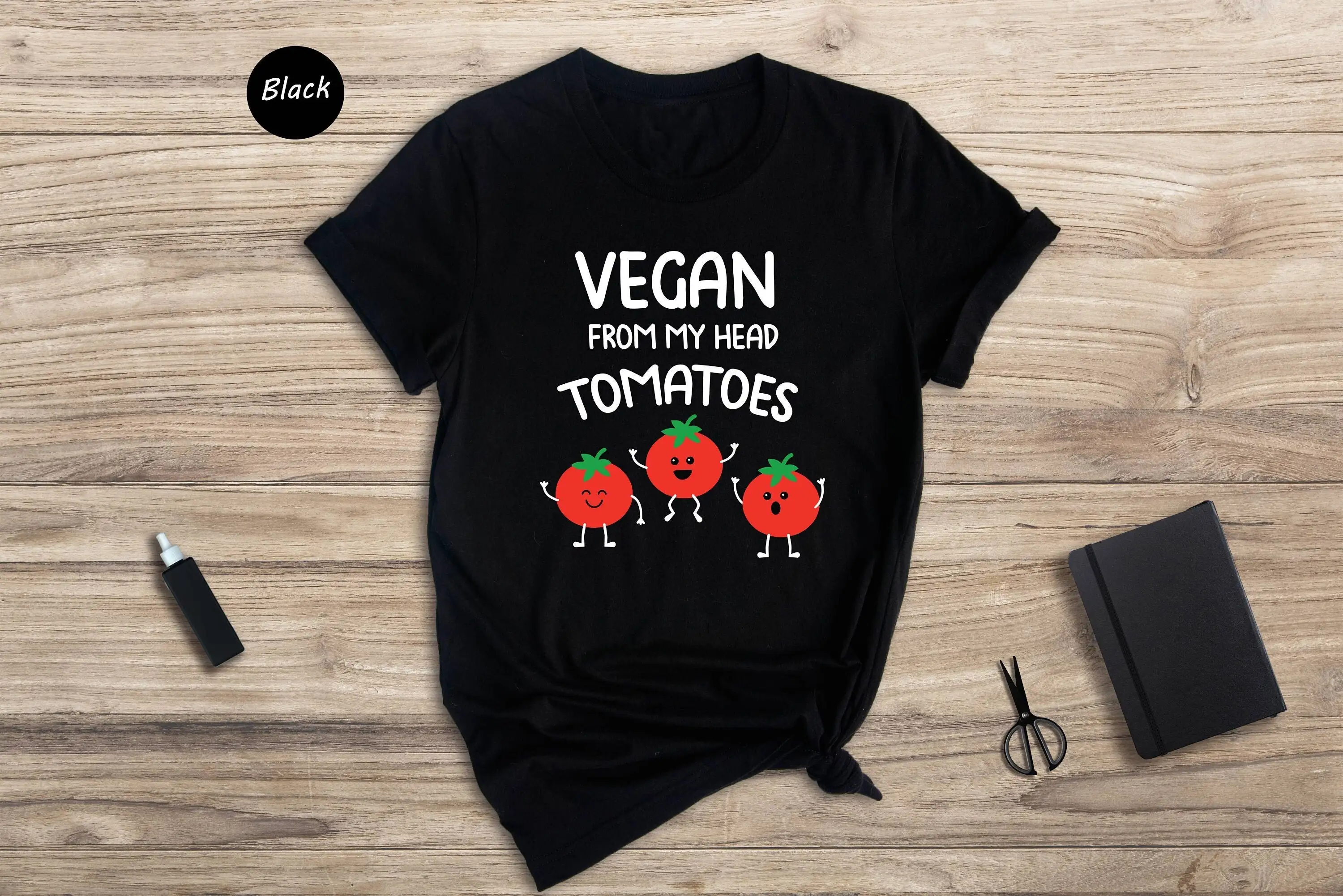 Оригинальная футболка с надписью My Head помидоры вегетарианские слова цитата