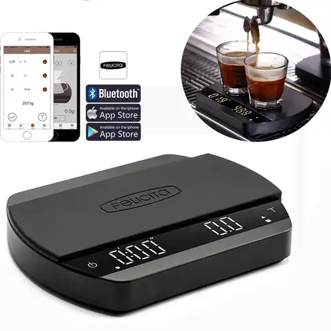 Цифровые весы для кофе с таймером, Bluetooth