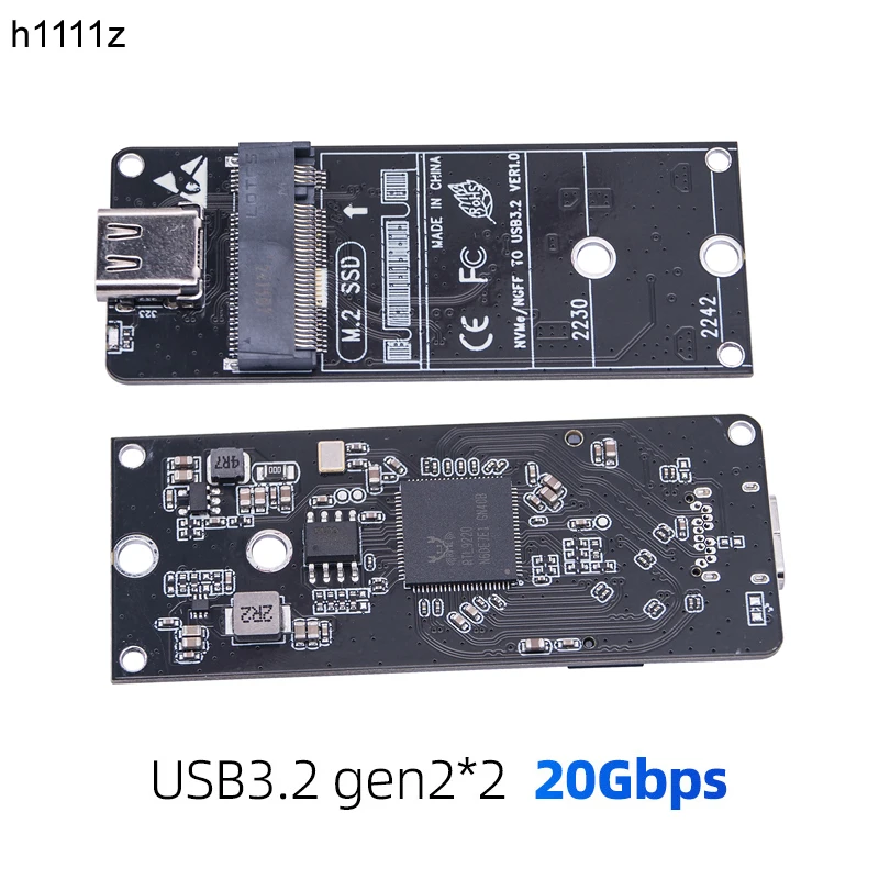 USB 3 2 GEN2 * 20 Гбит/с M2 SSD адаптер двойной протокол M.2 NVME M ключ/M.2 SATA B/B + ключ к