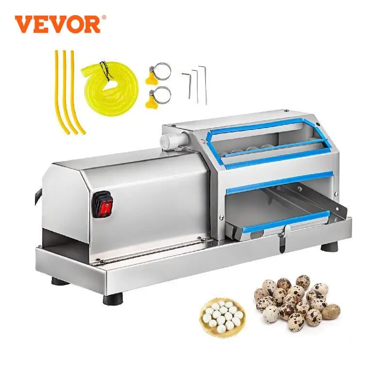 

VEVOR 60 KG/H Electric Quail Egg Peeler Machine Automatic Sheller 304 Stainless Steel Multifunctional Kitchen Shops Home Use