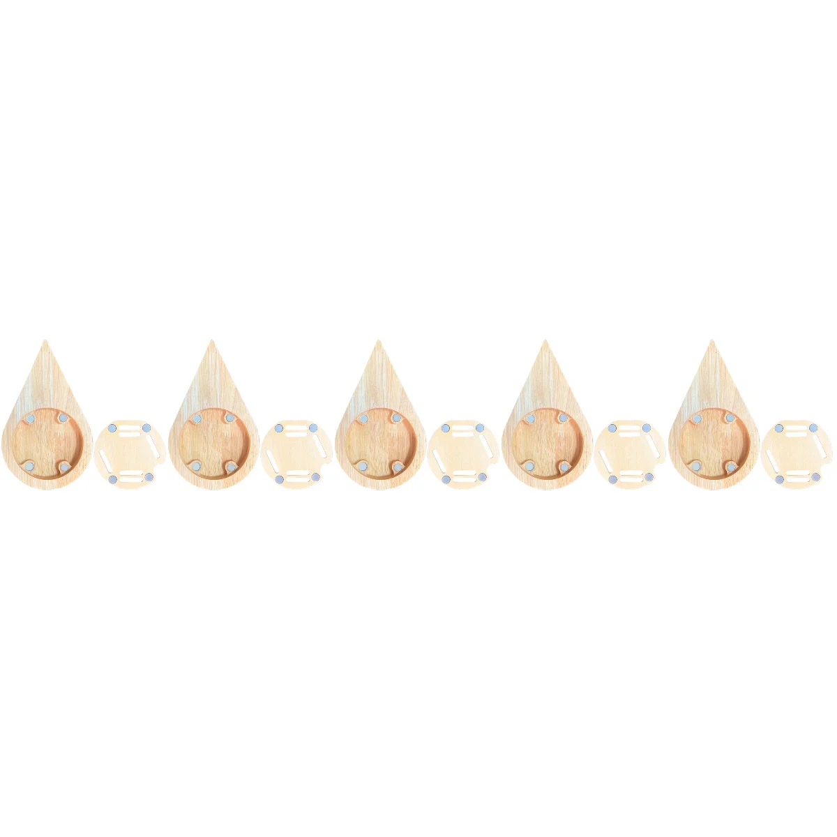 

5pcs Wooden Badge Holder for Indoor Wooden Award Storage Holder Medal Rack for Home Wall