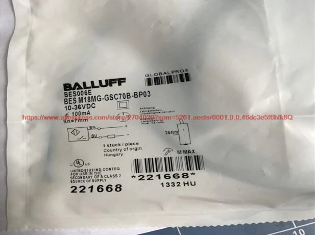 

100% NEW BES M18MG-GSC70B-BP03/ BES M18MG-GSC70B-BP02/ BES M18MG-GSC70B-BP05 Proximity Switch Sensor