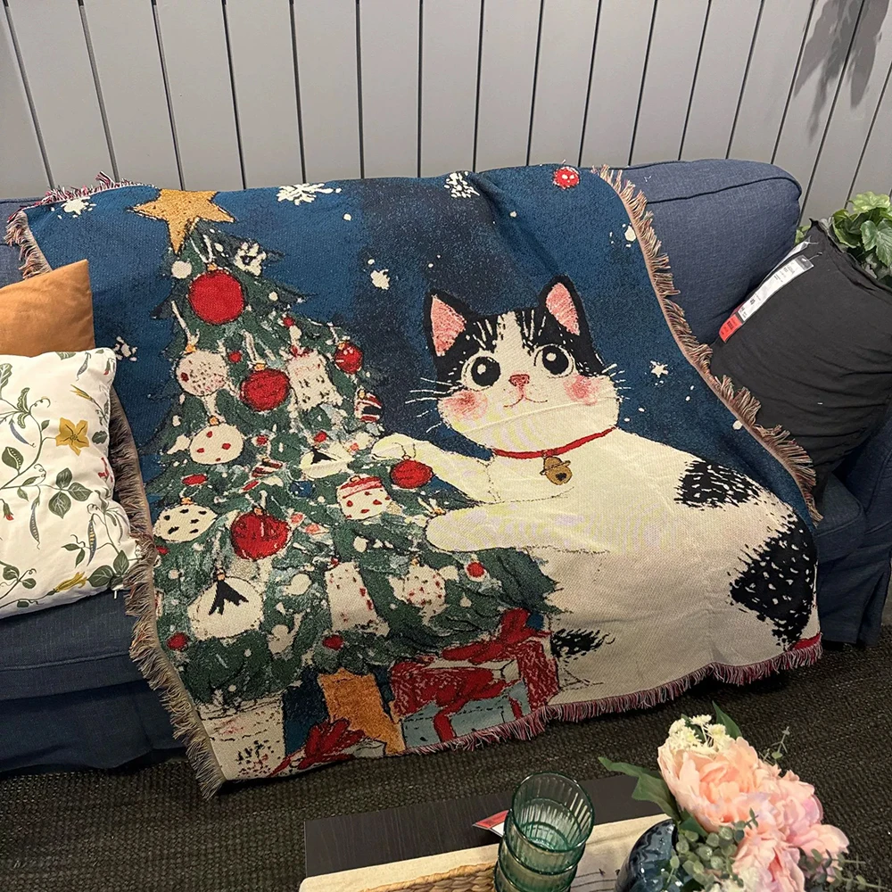 

Kawaii Рождественская елка плед из хлопка и полиэстера