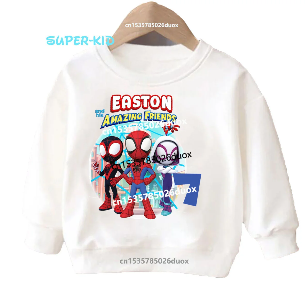 Зима 3 4 5 6 7 8 толстовки с капюшоном для мальчиков на день рождения Человек-паук