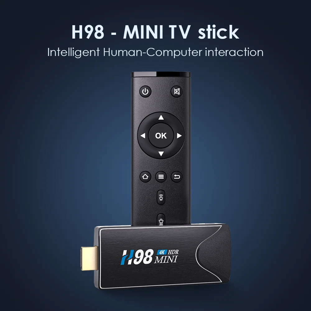 4K Smart TV Stick H98 MINI Allwinner H616 Android 10 ТВ-приставка Четырехъядерный 4 ГБ 32 ТВ-приемник 2 4G 5G