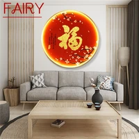 fairy indoor wall lamps chinese style mural fixtures led modern creative living room light sconces for home bedroom