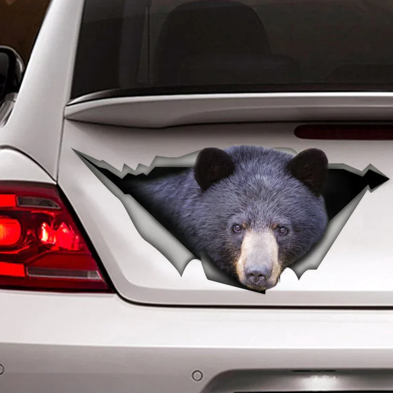 

Black bear sticker , car decal, Vinyl decal,bear sticker, funny decal, animal sticker
