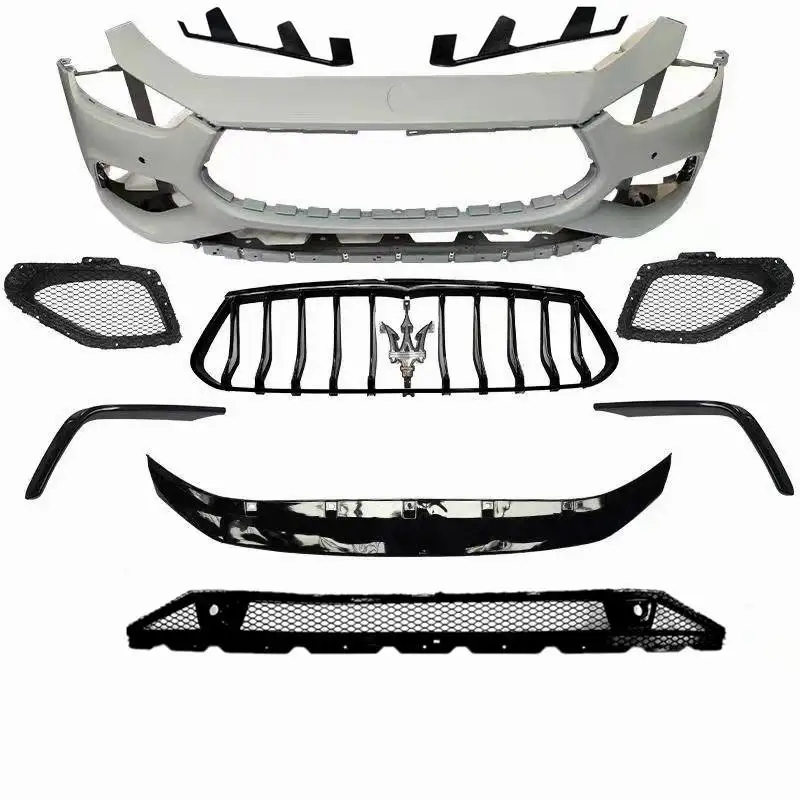 

New Arrival Car Body Kit For Maserati Ghibli 2014-2019 Upgrade GTS Style Front Bumper Grille Car Bumper