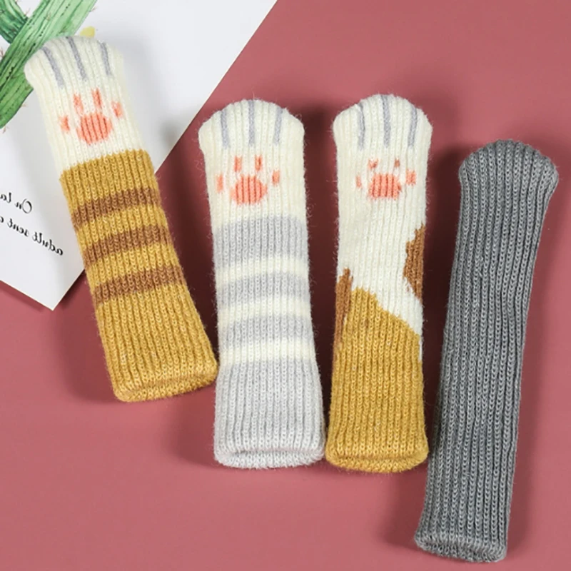 1 шт. противоскользящий Трикотажный чехол с изображением милой кошачьей лапы