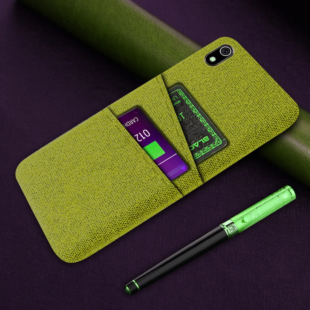 

Card Case For Xiaomi Redmi 7A Case Luxury Fabric Dual Card Phone Cover For for Xiaomi Redmi 7 Pro 7 A Redmi7a Coque Funda Capa