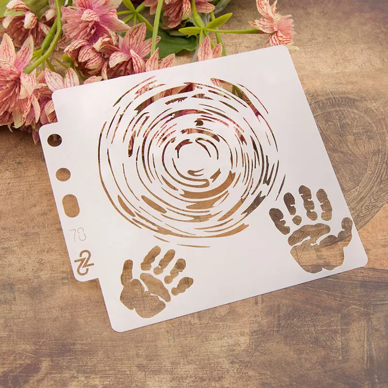 

Circle Hand Stamps DIY Layering Stencils Wall Painting Scrapbook Number Embossing Album Decorative Paper Card Template