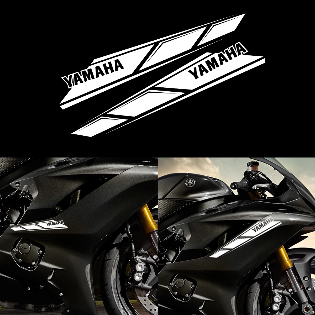 Виниловые светоотражающие наклейки Yamaha с логотипом мотоцикла Yzf R1 R3 R6 Nmax Xmax Tmax Fz1