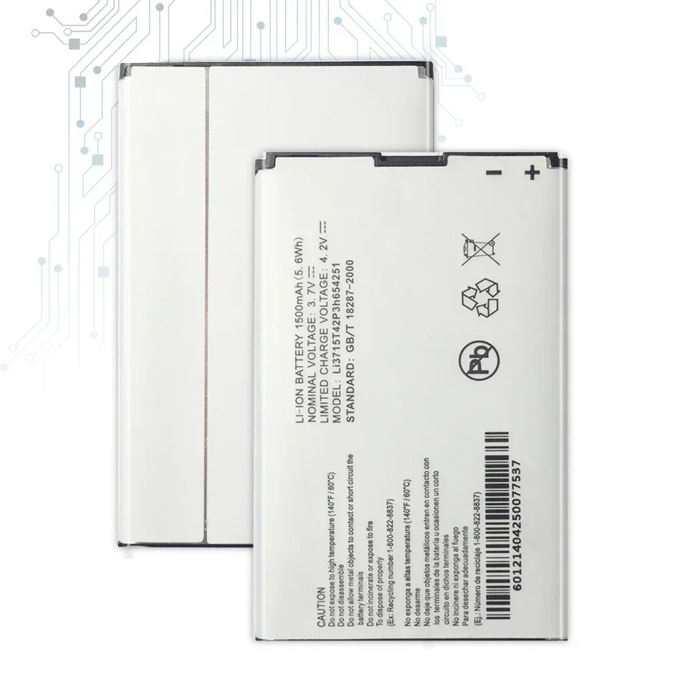 Аккумулятор LI3715T42P3H 654251 Для ZTE U232 V790 N790s U803 U806 литий-ионный аккумуляторный полимер