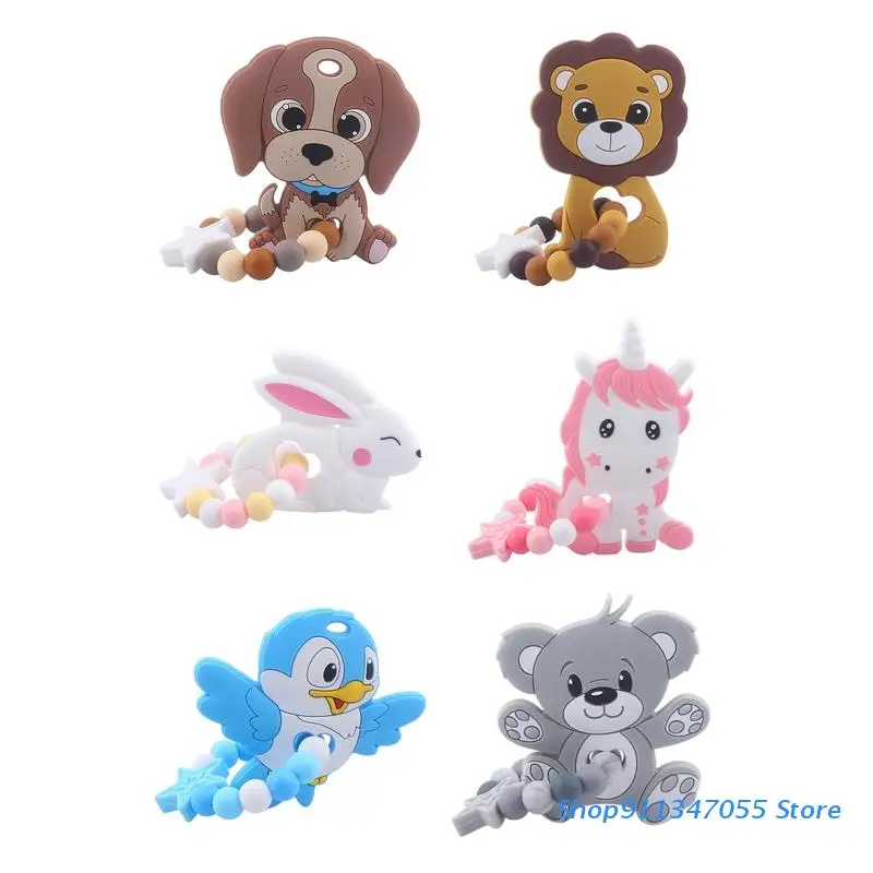 

Силиконовый Прорезыватель для зубов, с мультяшными животными