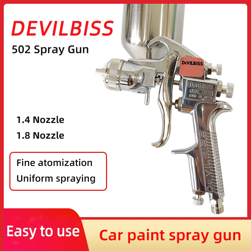 

Original Japanese Devilbiss JGX-502 Airbrush Car Paint Air Moving Spray Gun Up And Down Can 1.4/1.8 Caliber Nozzle