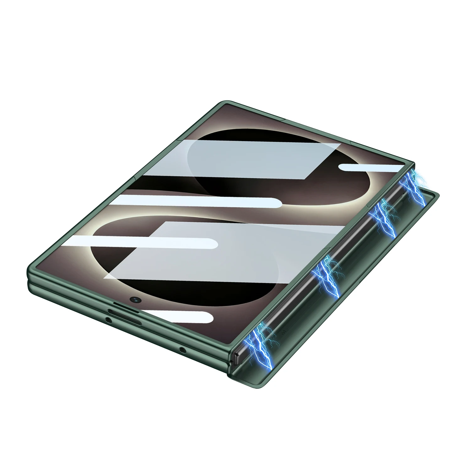Чехол-держатель для Samsung Galaxy Z Fold 8 с защитой шарнира, матовой AG-пленкой на заднюю панель и защитной пленкой на переднюю панель, задняя крышка для мобильного телефона (art.: 3920dc76560b9) - 3920dc76560b9
