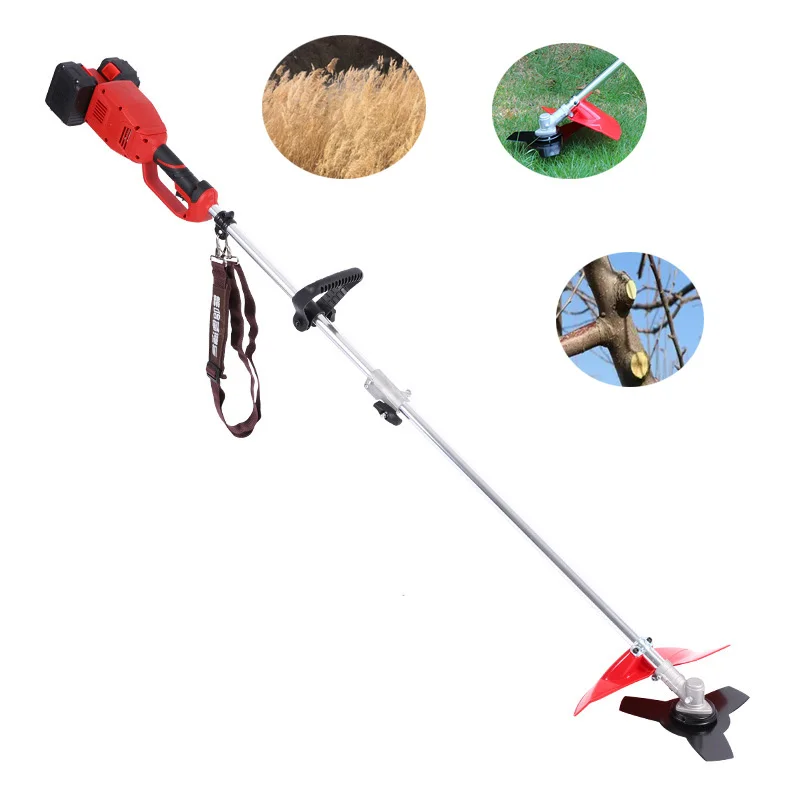 Brushless Cordless Grass Trimmer 1080W  Household Backpack Style Electric Lawn Mower Cutter Garden Tools