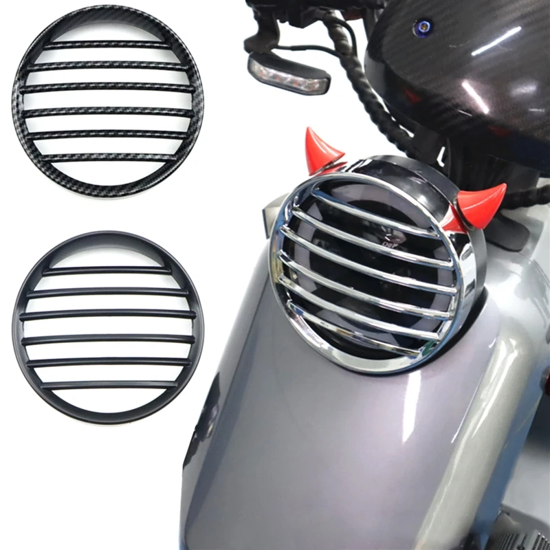

14cm/5.5'' ABS Mesh Grill Headlight Protector Guard Cover for Motorcycle D0UC