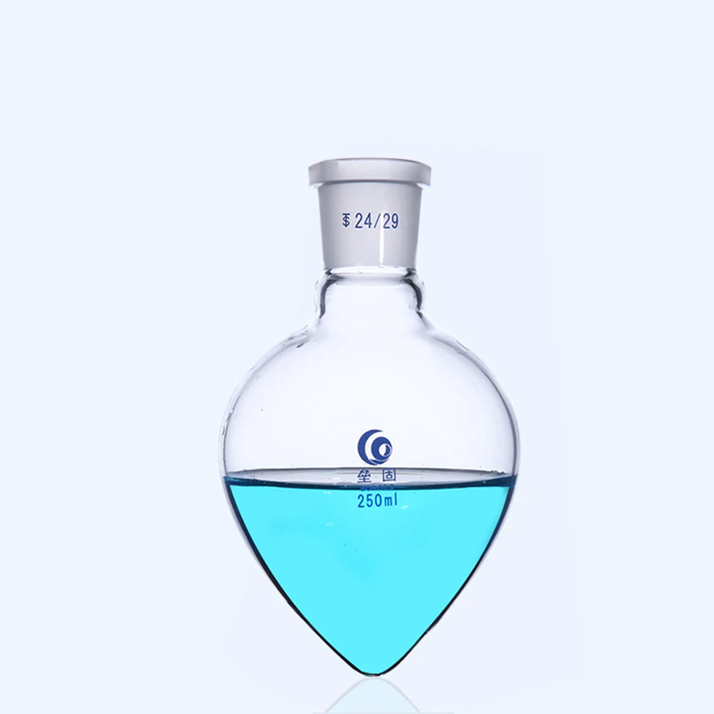 

1PC Lab High borosilicate glass 50ml-2000ml standard frosted #19 #24 #29 mouth Thicken V-shape bottom Glass Flask