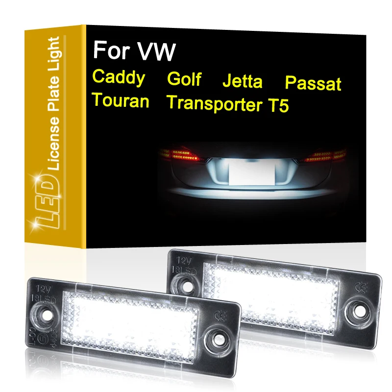 Фото 12 В фонарь для VW Caddy Golf5 Jetta Passat 3B/3C Touran Transporter T5 белый номерной знак светильник сборе №1