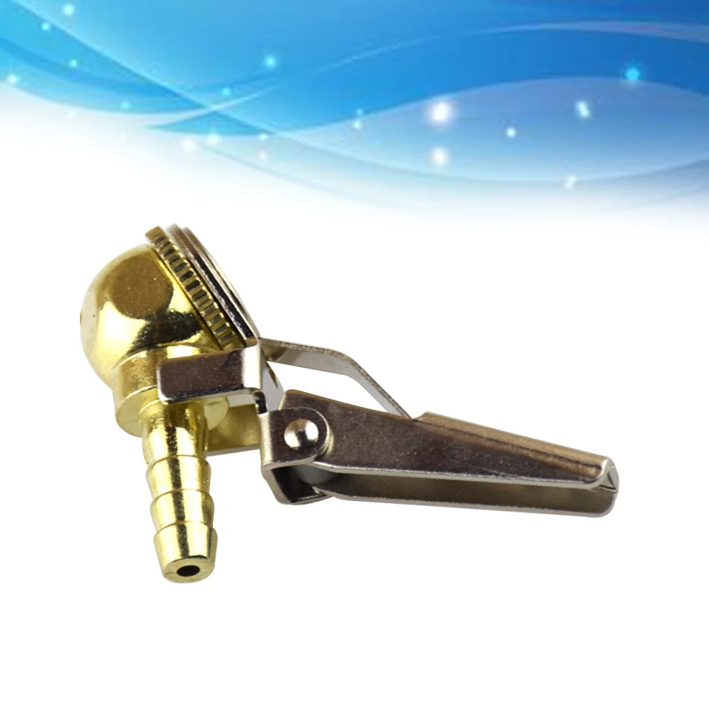 

Pure Copper Chuck Type Air Nozzle Pneumatic Pump Adapter Connector(Golden)