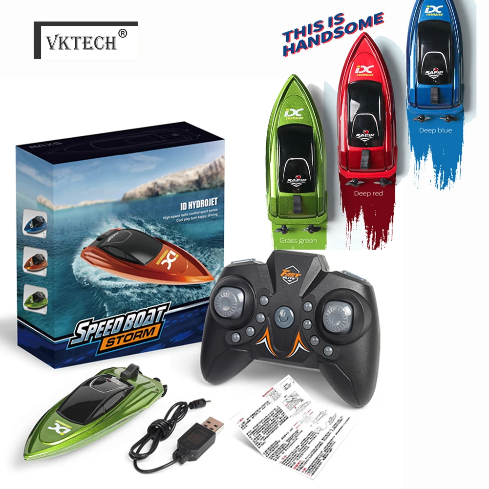 

805 Mini RC Boat Radio Remote Controlled One-Button Shift Low Battery Warning Crash Resistant Waterproof RC Speedboat Model