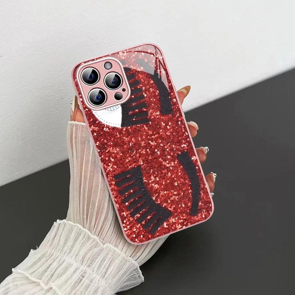Hot Ferragnies Eyes Chiara Phone Case Tempered Glass For iphone 14 13 12 11 Pro Mini XS MAX 14Plus X XR Fundas