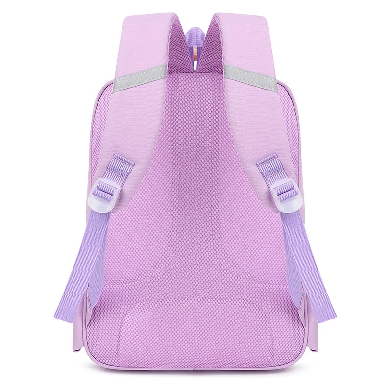 High-capacity Children Simple Panelled Backpacks New Primary Girls Boys Multi Layer Students Double Schoolbags for Grade 3-5