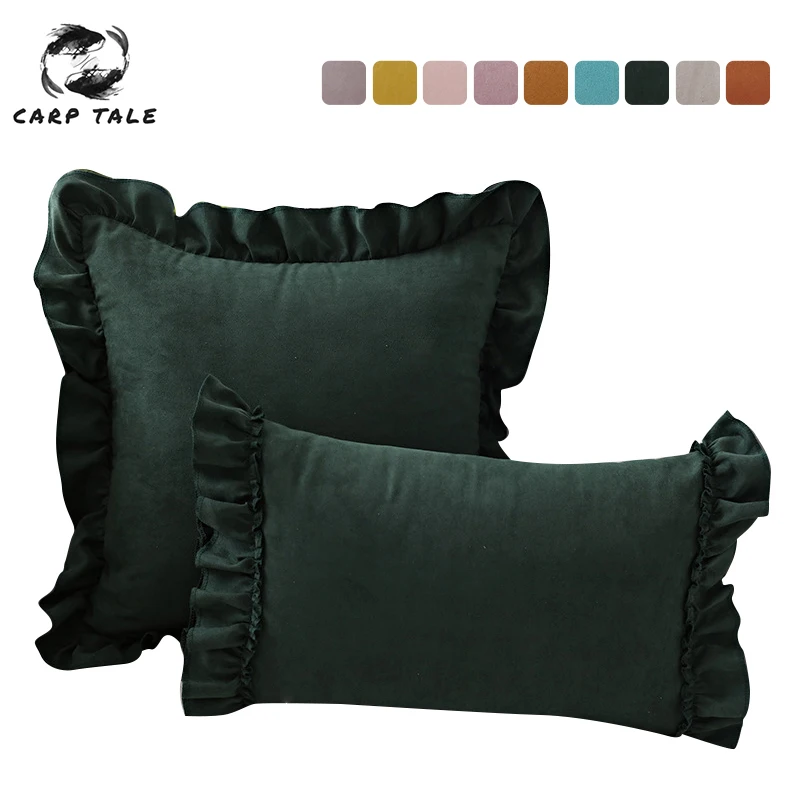 

Nordic Ruffle Cushion Cover Suede Throw Pillow Cover Home Sofa Decorative Cushion Covers 45*45/30*50cm Pillowcases Decoration