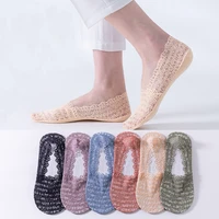 women socks shallow mouth slipper pure cotton female socks bottom silicone non slip invisible cute socks