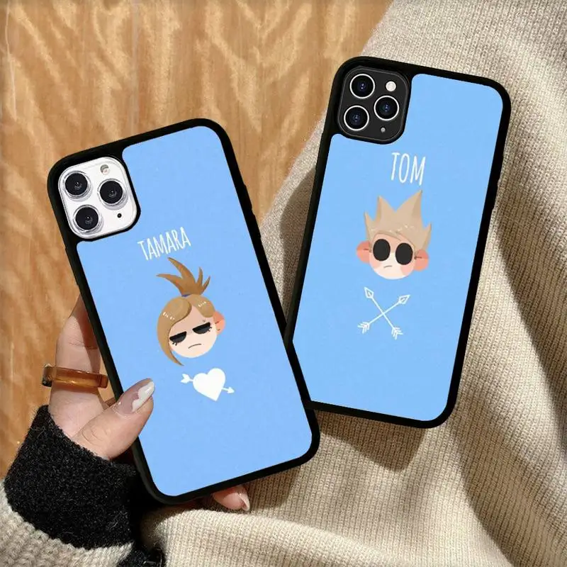 

Eddsworld Phone Case Silicone PC+TPU Case for iPhone 11 12 13 Pro Max 8 7 6 Plus X SE XR Hard Fundas