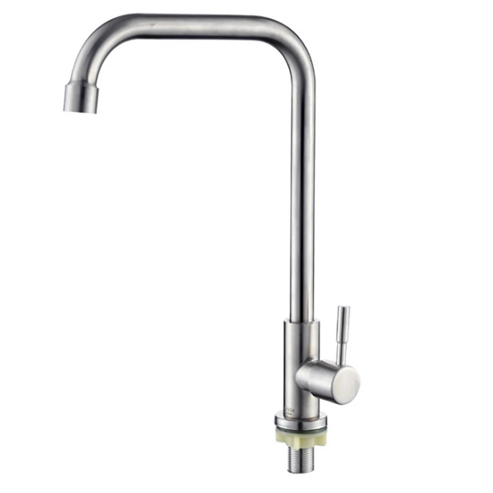 

1PC 304 Stainless Steel Kitchen Faucet Water Purifier Single Lever Hole Tap Cold For Kitchens Bars Bathrooms Toilets Faucets