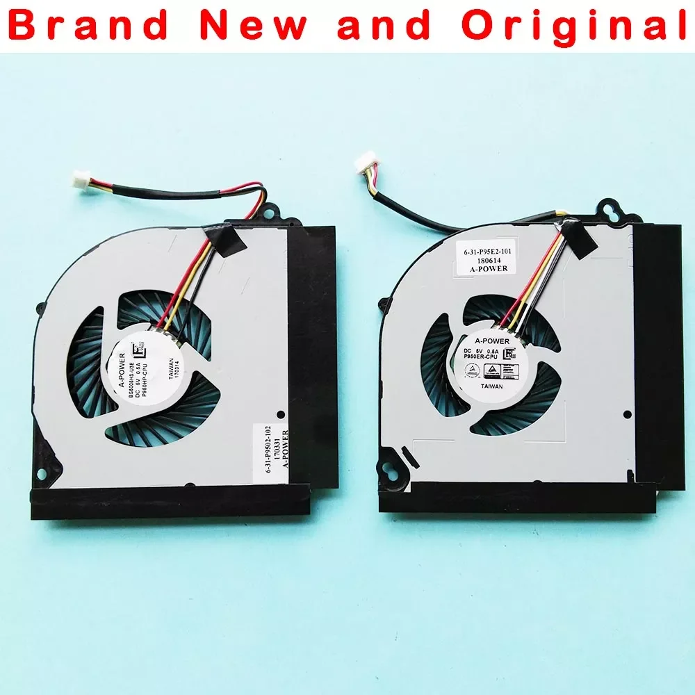 

New original cpu gpu cooling fan cooler for Clevo P950HP P950HP6 P950ER P950HR P955ER P950EP6 P955EP6 P950ED BS5005HS U3D U3E