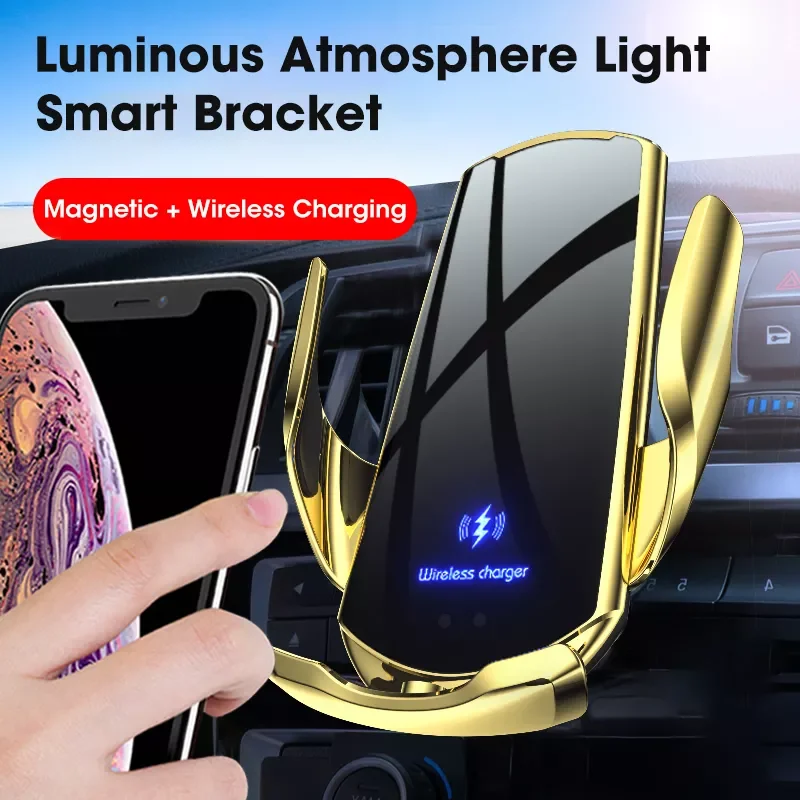 

Car Holder for Phone Induction Charger Wireless Chargers for iPhone Huawei Fast Charging Mount Automatic
