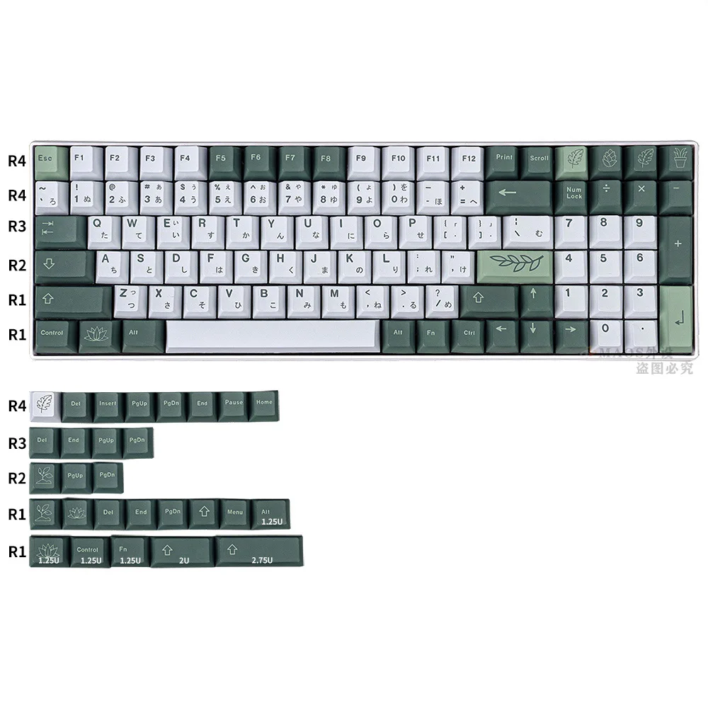 

128 Keys GMK Botanical Garden Keycap Japanese PBT Sublimation Cherry Profile Match The 84/96 Layout
