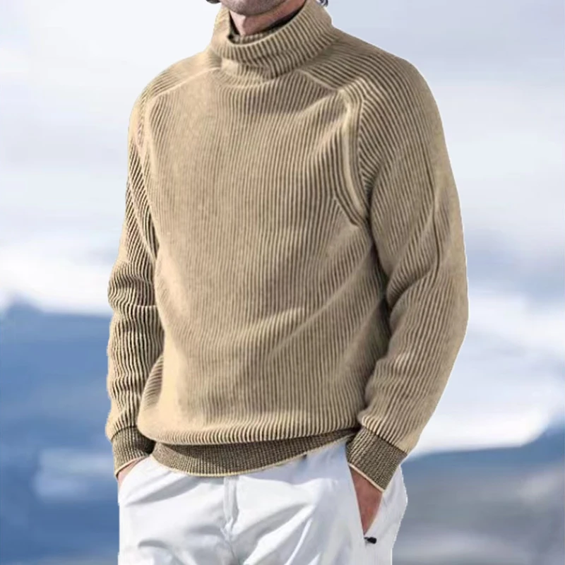 

2022 New Arrivals Sweaters Men Leisure Simple Solid Turtleneck Sweater Mens Autumn Winter Fashion Long Sleeve Knitting Pullovers