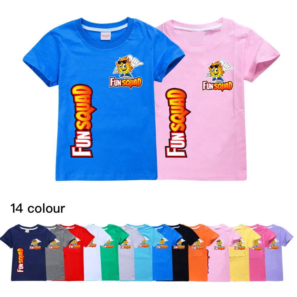 

Latest Arrival Children Fun Squad Gaming T-shirt Kids Girls Cartoon Oversized Anime T-Shirts Tops Summer Boys Baby Tees Clothes