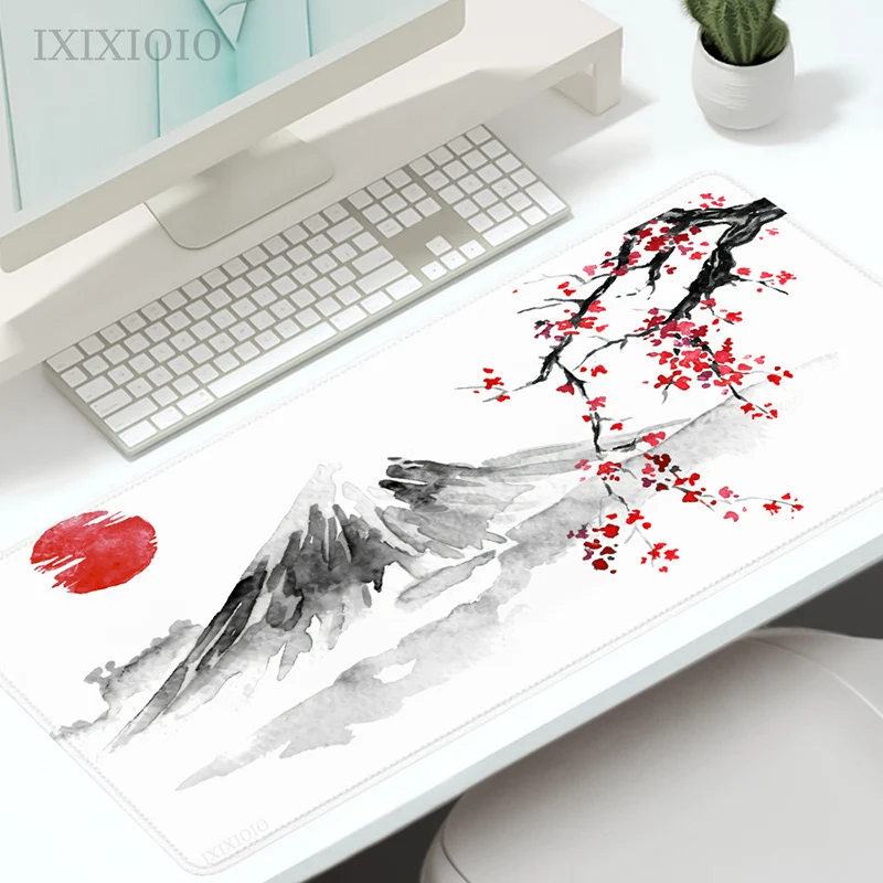 

Japanese Style Sakura Cherry Blossom Mouse Pad Gaming XL Custom New Large Mousepad XXL keyboard pad Office Carpet Soft Table Mat