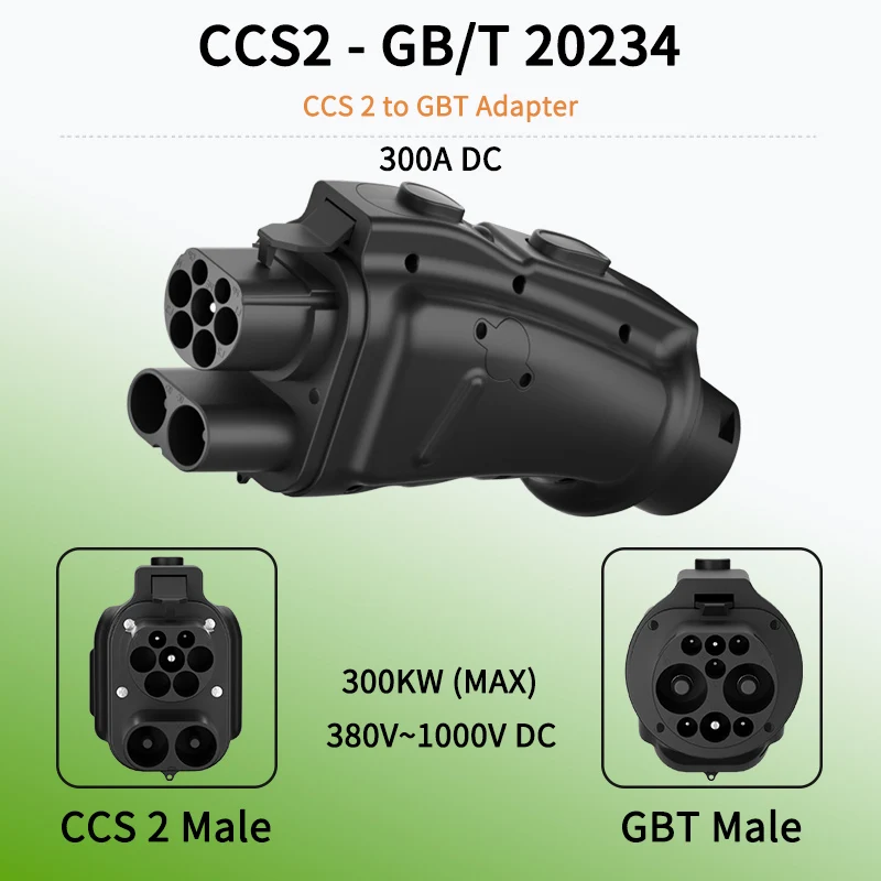 

WUFEN Электромобиль CCS2-GB/T Разъем EV 300A Быстрое зарядное устройство для электромобилей CCS2 к GBT Адаптер постоянного тока 300 кВт для автомобиля BYD ZEEKR Xpeng GEELY