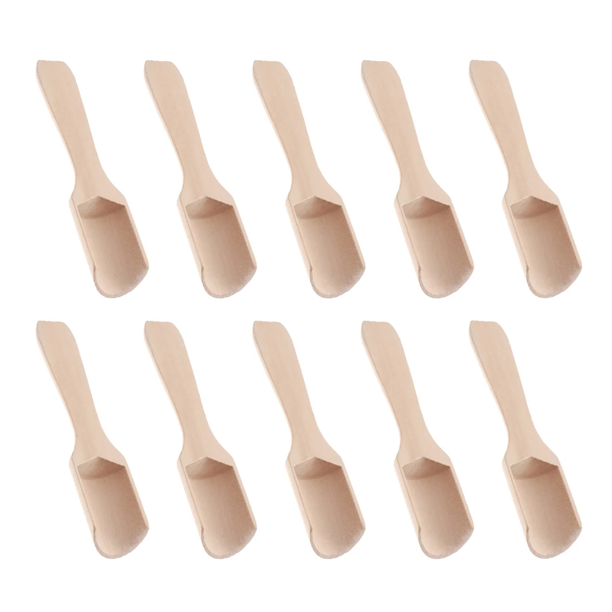 

10pcs Wooden Salt Coffee Scoop Teaspoons Coffee Tablespoon for Salt Coffee Tea 2 8x11CM