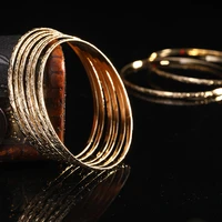 arabesque gold plated hand bangles for bridal rose carved slim cuff bracelet arabic muslim wedding jewelry bangle sets