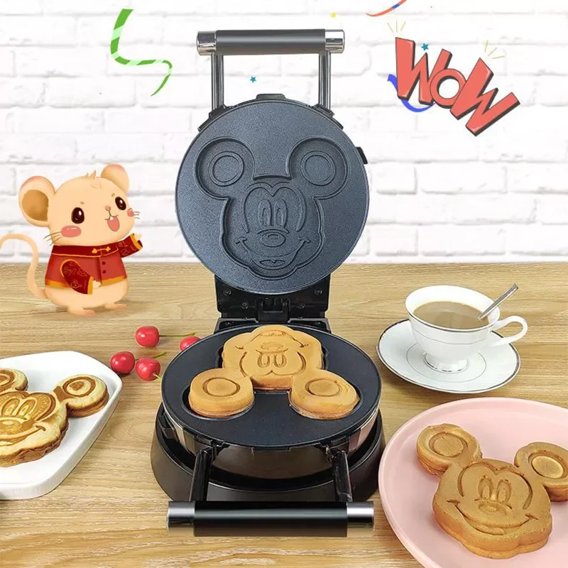 

220V Cute Cartoon shape Waffle Maker Machine Breakfast Cake Baking Iron Plate Non-stick Waffle Machine cake maker