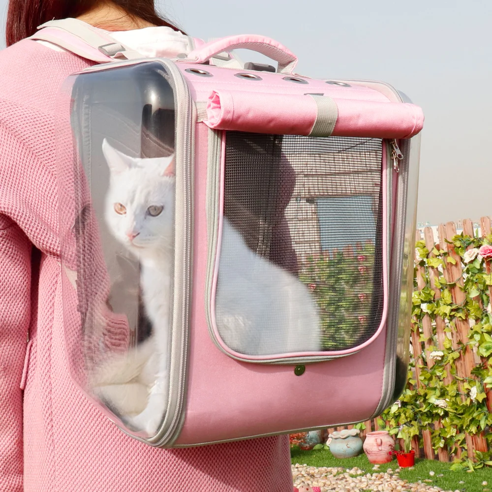 

Pet Cat Carrier Backpack Breathable Travel Cat Bag utdoor Shoulder transportin gato For Small Dogs Cats Carrying Cat Accessories