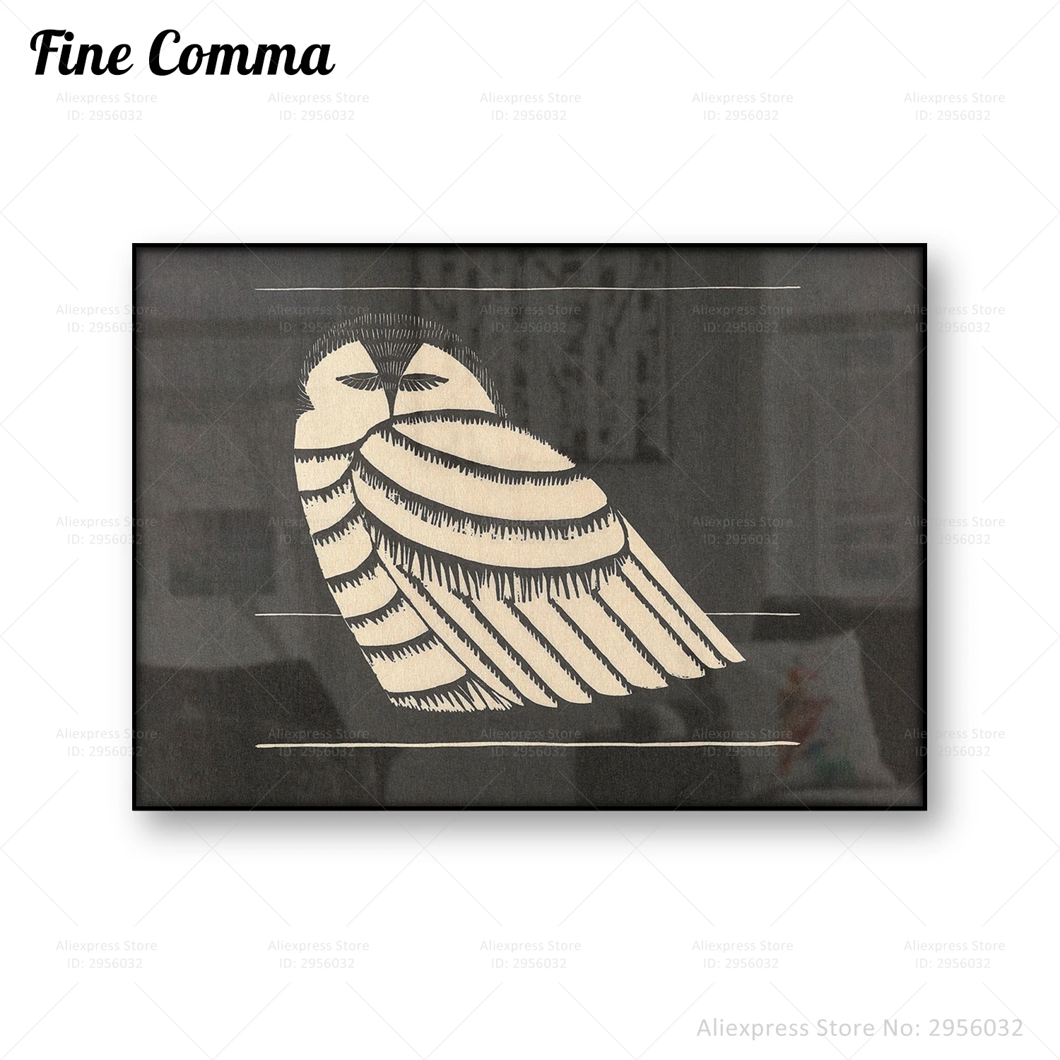 Винтажный плакат с изображением заснеженной совы, черно-белый деревянный настенный художественный Рисунок на холсте, картина с изображением животных в старинном стиле, портрет с совой, дикой природой, домашний декор