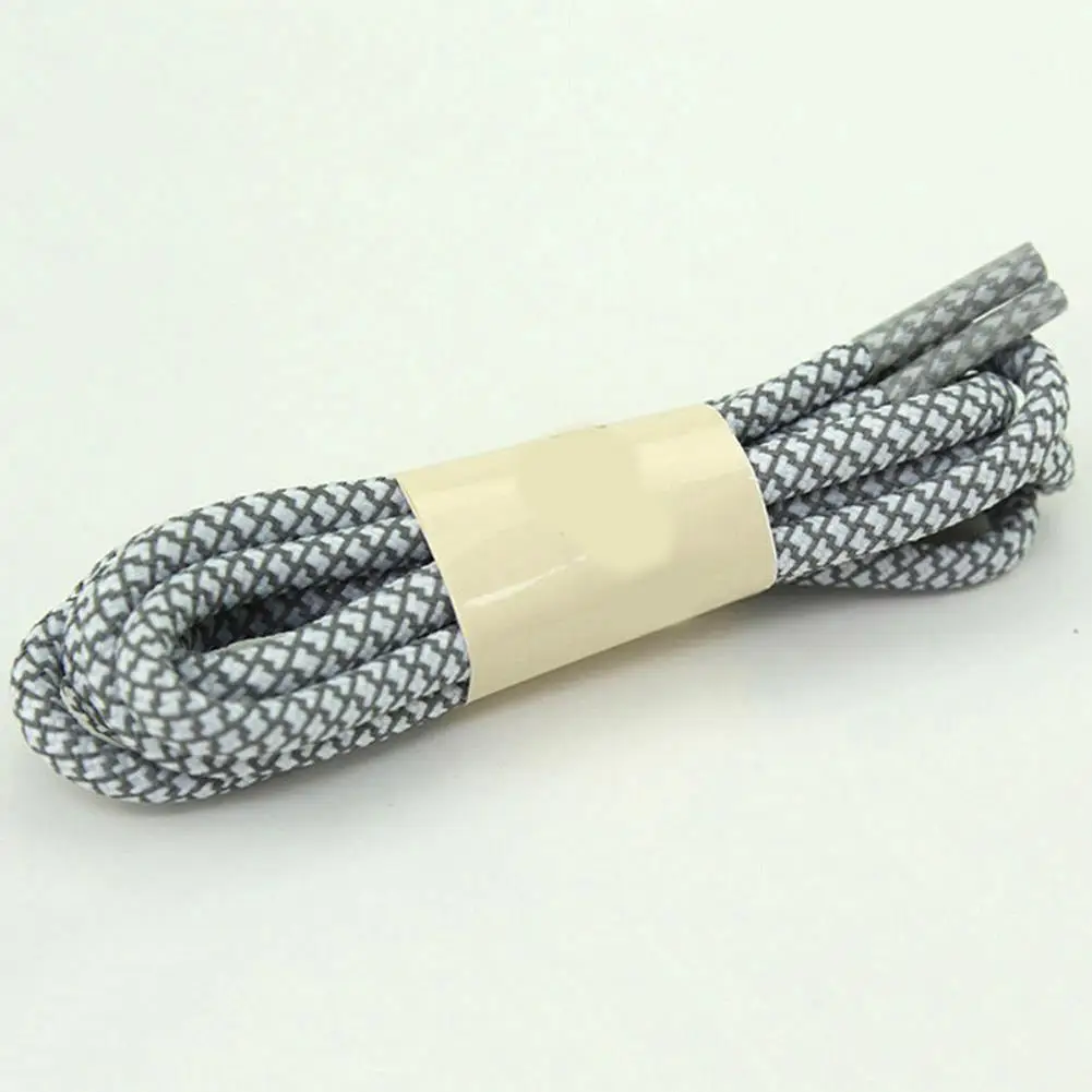 1 Pair New Length 120cm Safe Reflective Rope Laces Round Reflective Shoe Laces Running Shoestring Reflective Shoelaces
