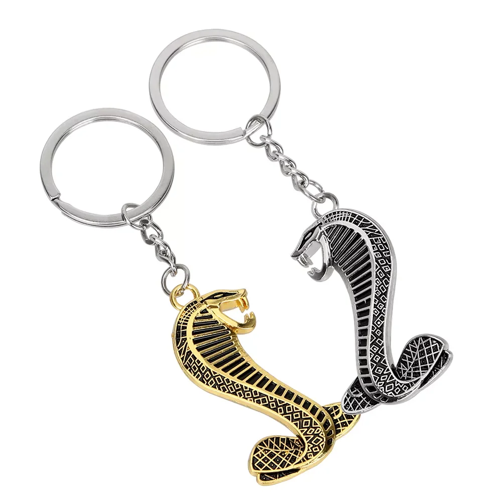 

Cobra Snake Emblem Badge Interior Accessories Key Ring Keychain Car Keyring