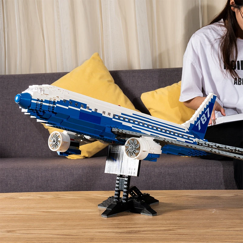 Школьный набор Moc Боинг 787 большие авиаторы для авиаперевозок модель
