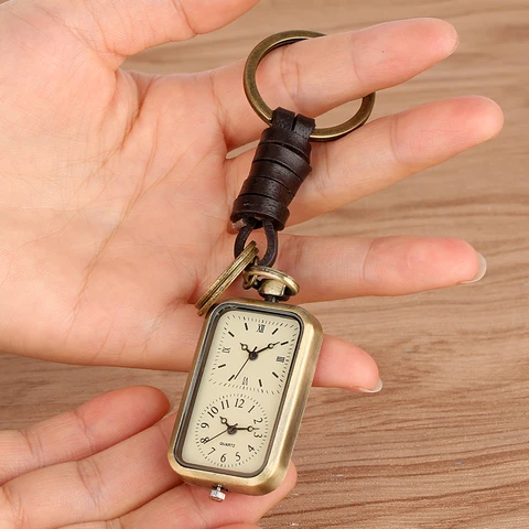 Карманные часы с двумя часовыми поясами, бронзовые ретро-часы с римскими и арабскими цифрами, антикварные сувенирные подарки для мужчин и женщин