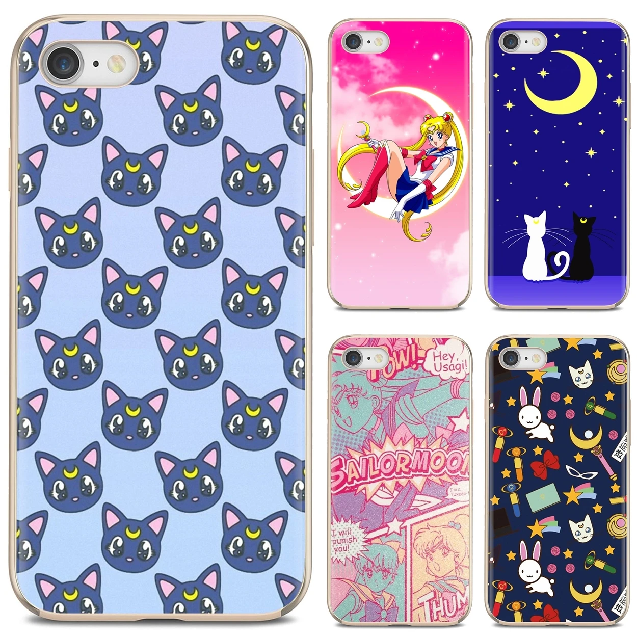 Мягкий кожаный чехол с изображением Сейлор Мун sailormoon girl crystal для Galaxy A10 A30 A40 A50 A60 A70